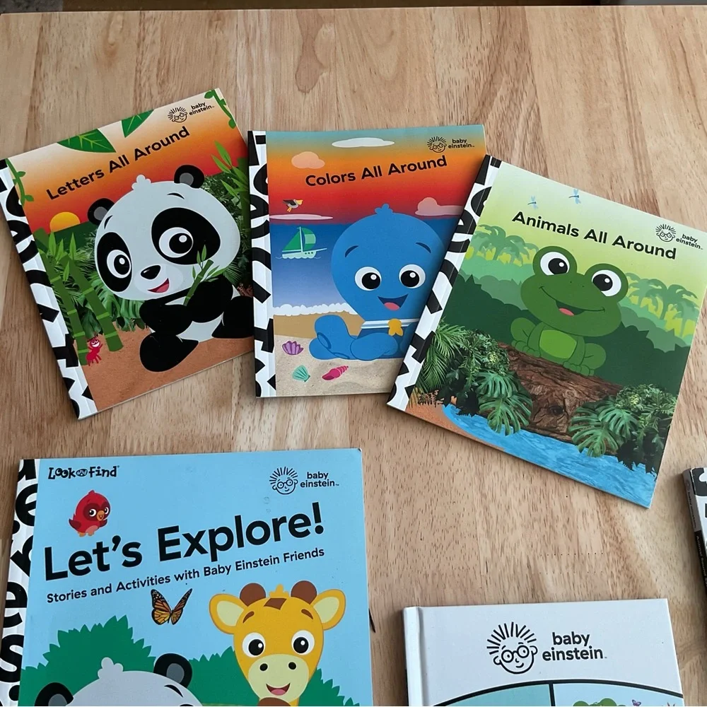 Lot x6 Baby Einstein Books Animal Sound Safari Sound Lets Explore Look & Find